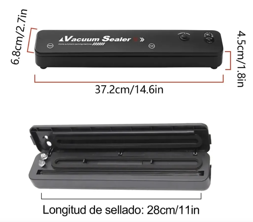 Selladora Al Vacío Automática Para Alimentos Con 10 Bolsas 110v
