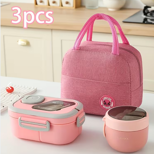 Kit Lonchera Rosada 3 Piezas